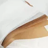 Papel de pergaminho de resina 50 por saco de 10 "x7" com revestimento de silicone com revestimento de silicone, pré-cortada, papo branco de papel marrom de dupla face