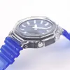 Relógio digital masculino de quartzo esportivo Iced Out Watch destacável mostrador ultrafino à prova d'água horário mundial transparente série carvalho verde LED