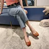 Brand Casual Shoes Toe Shoes Women's Shallow Mouth Flat Bottom One Foot Pedal Lazy Single Shoes