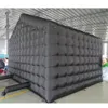 6x4x4m gigante personalizado portátil preto portátil Nightclub Cube Party Bar tenda Lighting Night Club para Disco Wedding Event With Blower