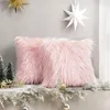 Travesseiro 45x45cm nórdico macio macio capa de luxo travesseiro de lã de lã Decoração de casa sala de estar de sala de estar presente