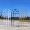 Heminredning Flone Wedding Flower Arch Backdrop Stand smidesj￤rn med sk￤rmceremoni Party Dekoration Metal Rekvisita