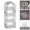 Jewelry Pouches Display Stand Clear 240 Holes Foldable Screen Hanging Rack Organizer Holder For Chains Earrings Showcase Women