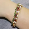 Lien Bracelets MG0058 Naturel Unakite Image Jaspers Bracelet Mookaite Pierre Mala Perles 4 Mm Mini Gem Set