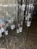 4 PCS Acrylic Candelabra حفل زفاف الزفاف الديكور مركزية Clear Candle حامل الحفل