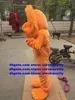 Oranje geel leeuw wilde dieren mascotte kostuum volwassen stripkarakter outfit voorschoolse educatie Halloween All Hallows ZX425