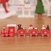 Christmas Toy Wooden Christmas Train For Home Xmas Navidad Gifts Christmas Decorations with Santa Kids Toys Ornament Model New Year 2023 L221110