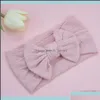 Headbands Girls Head Band Bebek Bowknot Türban Kız Katı Yumuşak Headwraps Çocuk Butik Prenses Naylon Moda Po Saç Aksesuarları 61MN OTRQT