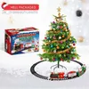 Giocattolo di Natale Toyvian Treno di Natale Set Treno elettrico Giocattolo con binari ferroviari leggeri sonori per regalo per bambini sotto l'albero di Natale L221110