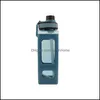 Vattenflaskor Square Plastic Water Bottle 700 ml 900 ml utomhuskam vandringssportflaskor med STS Drop Delivery Home Garden K DHB5O