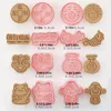 Baking Moulds 8pcs 3D Chinese Year Cookie Cutter Set Cartoon Shaped Plastic Spring Festivel Stamp Biscuit Mold Cake Decorating Tool