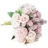 الزهور الزخرفية باقة الاصطناعية محاكاة زفاف المنزل ديكور زهرة بو