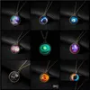 Hangende kettingen dubbele ster hemel ketting universum glazen cabochon kettingen hangers mode sieraden wil en zand drop ship dhfx9