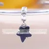925 Sterling Silver Galestial Galaxy Star Murano Dangle Charm حبة تناسب أساور السحر المجوهرات الأوروبية على طراز Pandora