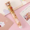 Kawaii stylos ours dessin animé Silicone 10 couleurs gros stylo à bille école fournitures de bureau cadeau papeterie Papelaria Escolar 1168