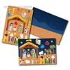 Jouet de Noël Enfants DIY Puzzle Scènes Autocollants Nativité Noël Halloween Autocollant Jeux Faire un Autocollant Jouets Enfants Garçons Filles Cadeaux Drôles L221110