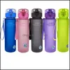 Wasserflaschen Sport Wasserflasche Kunststoff Frosted Trinkflaschen Auslaufsicher Tragbare PC-Kamera Wandern 14 Unzen und 20 Tropfen Lieferung nach Hause G Dhj6K