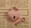 Party Favor Heart Shape Vintage Metal Mini Padlock Small Bag Suitcase Bagage Box Diary Book Key Lock med Key SN173