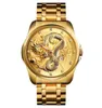 China Wholale Skmei 9193 Stainls Aço Back Quartz Assista Golden Dragon Watchcy9oa9do