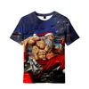 Herren T-Shirts 2022 Trend 3D-Digitaldruck Weihnachtsmann-Muster Erwachsene Kinder Kurzarm-T-Shirts