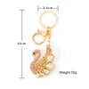 Creative Crystal Swan Animal Keychain Diamond Set Small Gift Alloy Bag Car Keychains Jewelry Accessories Gift In Bulk