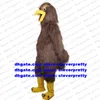 Brown Long Fur Eagle Hawk Mascot Costume Tiercel Falcon Vulture Personagem Ano Novo Party Propaganda ZX596