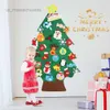 Weihnachtsspielzeug Baby Montessori Spielzeug 32 Stück DIY Filz Weihnachtsbaum Kleinkinder Beschäftigt Brett Weihnachtsbaum Geschenk für Junge Mädchen Tür Wand Ornament Dekorationen L221110