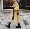 Women's Trench Coats Nice Autumn Elegant Coat Windbreaker Oversize Women's Oversized Long Loose Solid Khaki