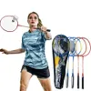 Portable Badminton Set 4 Rackets With Net Pole Easy To Assemble For Backyard Beach Game212o8626414