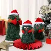 플러시 인형 크리스마스 트리 회전하는 춤추는 노래 귀여운 전기 크리스마스 인형 재미있는 뮤지컬 장난감 홈 장식 221109