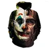 Hoodies masculinos 2022 Super Clown 3D capuz impressa com capuz grosso com capuz
