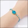 Bedelarmbanden bedelarmbanden mode gevlochten ronde en halve maan cluster kristalhars armband handgemaakte verstelbare papieren auto dh3yl