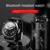 Yezhou2 JM03 Sports Smart Watch en AirPods 2 In 1 TWS Smart Watches Ear buoeds met Bluetooth -headset bloeddruk bloed zuurstofgezondheid