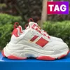 2023 Tasarımcı Üçlü S Erkek Kadın Günlük Ayakkabı Sneaker Platform Baba Ayakkabıları XAD Çiftleri Lüks Üçlü S Kalın Saplanmış Siyah Beyaz Kırmızı Mavi Moda Spor Eğitmeni