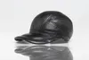 Visors Wholesale Fashion Middle-aged And Elderly People Autumn Winter Cowhide Leather Baseball Caps Men's Warm Hat