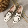 Bowknot Women's Lefu Shoes British Style мягкая кожаная скольжение на ленивых одиночных туфлях Women 2023