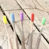Miljövänlig naturlig bambu rund handtag vuxen tandborste frisk hushåll flerfärgad vuxna tandborstar nylon mjukt hår oral hygien cepillo de dientes