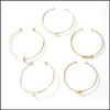 Bracelets De Charme Bracelets De Charme Salut Homme 5 Pcs / Ensemble Coeur Flèche Géométrique Zircon Ouverture Bracelet Réglable Femmes Simple Partie Bijoux Dh0Lo