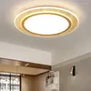 Plafondlampen houten led licht slaapkamer kast woonkamer studie balkon lamp ultradunne Japans ronde log eenvoudig luminary