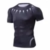 Herrar t skjortor cosplay kort ärm 3d skjorta män t-shirt manliga toppar snabb torr träning träning kläder tee fitness kompression