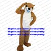 Costume de mascotte loutre brune Lutra castor Nutria Ragondin marmotte Bobac Tarabagane personnage Willmigerl jouant pour la location Film zx510