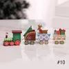 Décorations de Noël Train en bois Joyeux Ornements Décor pour la table de la maison 2022 Noel Navidad Cadeaux de Noël Année