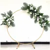 Décoration de fête en métal cercle rond arc ballon fleur fer anneau fond cadre support Mariage Mariage anniversaire toile de fond décor