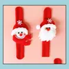 Noel Süslemeleri Noel Baba Kardan Adam Oyuncaklar Tokat Pat Çember Bileklik Bileklik Noel Bez Dekorasyon Süsleri Hediye Xmas Dhwvl