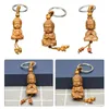 Portachiavi Arte tridimensionale naturale Leggero Buddha Portachiavi in legno Accessori Ciondolo per gioielli per auto Artigianato Uomo Donna