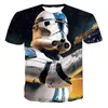 T-shirt da uomo 2022 Summer 3D Print Robots Maglietta da uomo Felpa in cotone morbido Camicia a maniche corte da donna Abbigliamento da strada per il tempo libero