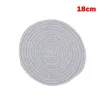 Table Mats N Round Cotton Linen Cup Heat Resistant Dining Plate Mat For Home Protects From Burnt Out 11/18/24cm SMR88