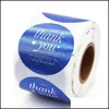 Other Festive Party Supplies Glitter Laser Thank You Sticker Pink Rose Gold Blue Label Roll Adhesive Festival Party Gift Favor Dec Dhesr
