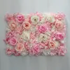 Decorative Flowers Home Decor Pink Silk Rose Flower Wall 3D Artificial For Wedding Decoration Romantic Backdrop
