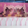 Table Skirt Stripe Style Cover ware Cloth Rectangle Baby Showers Birthday Party Wedding Decor cloth 221109